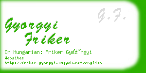 gyorgyi friker business card